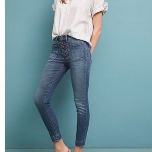 ANTHRO Pilcro Button Fly High Rise Skinny Jean